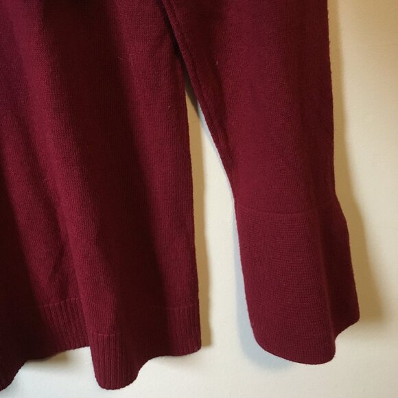 Talbots Flare Sleeve Cashmere Blend Burgundy Sweater - Picture 6 of 15